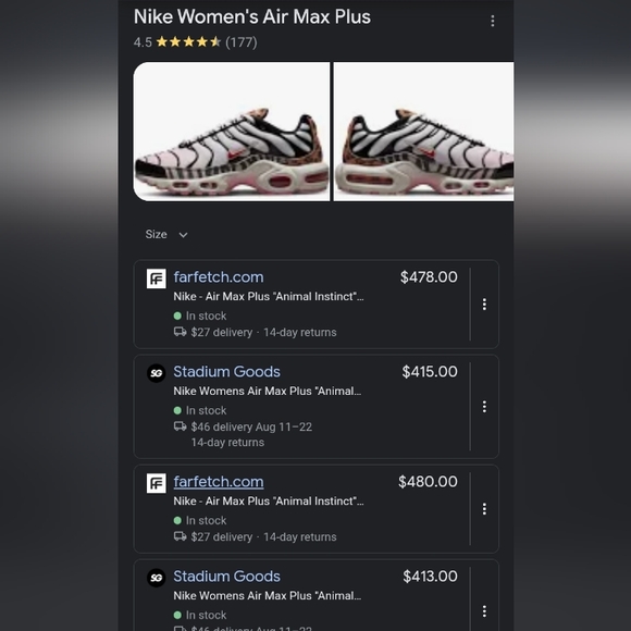 Nike women's air max plus Animal Instinct - Picture 4 of 4